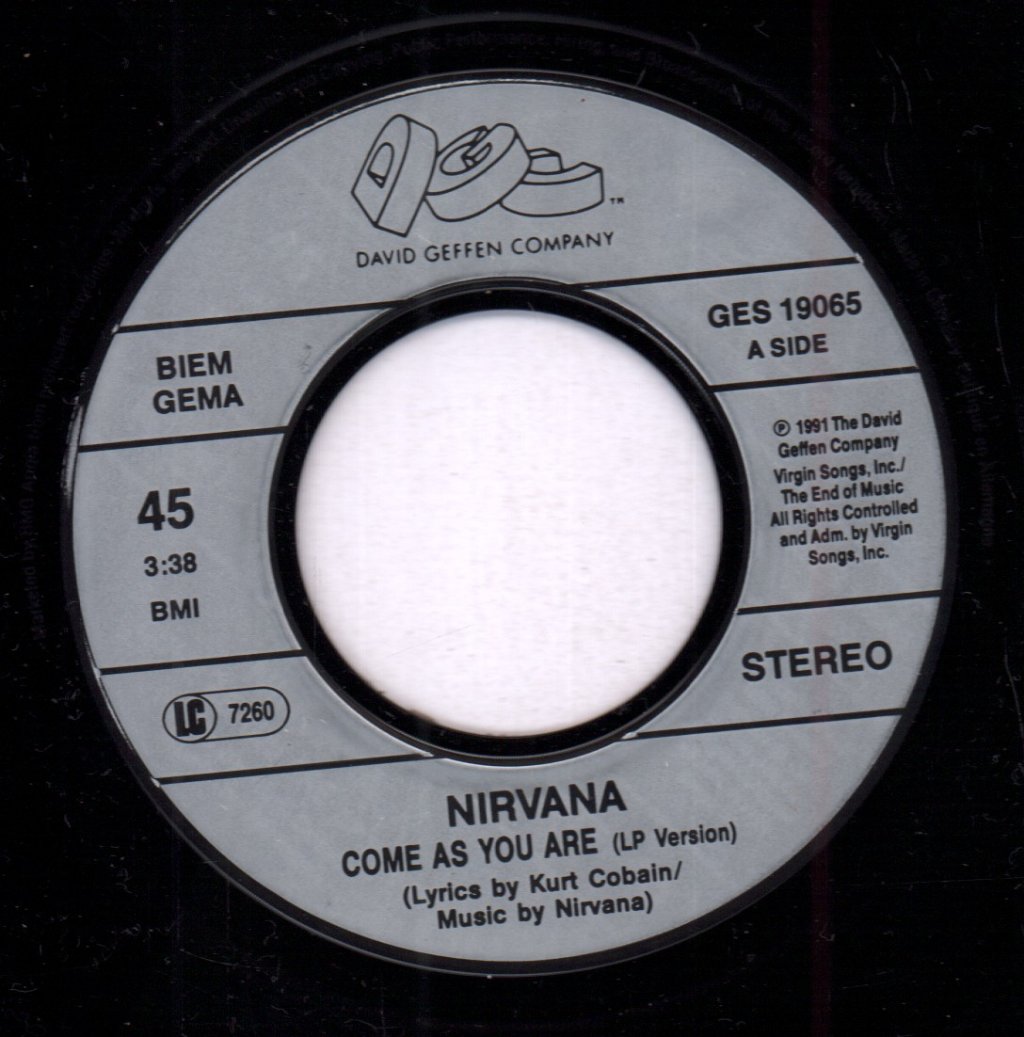 Nirvana - Come As You Are - 7 Inch