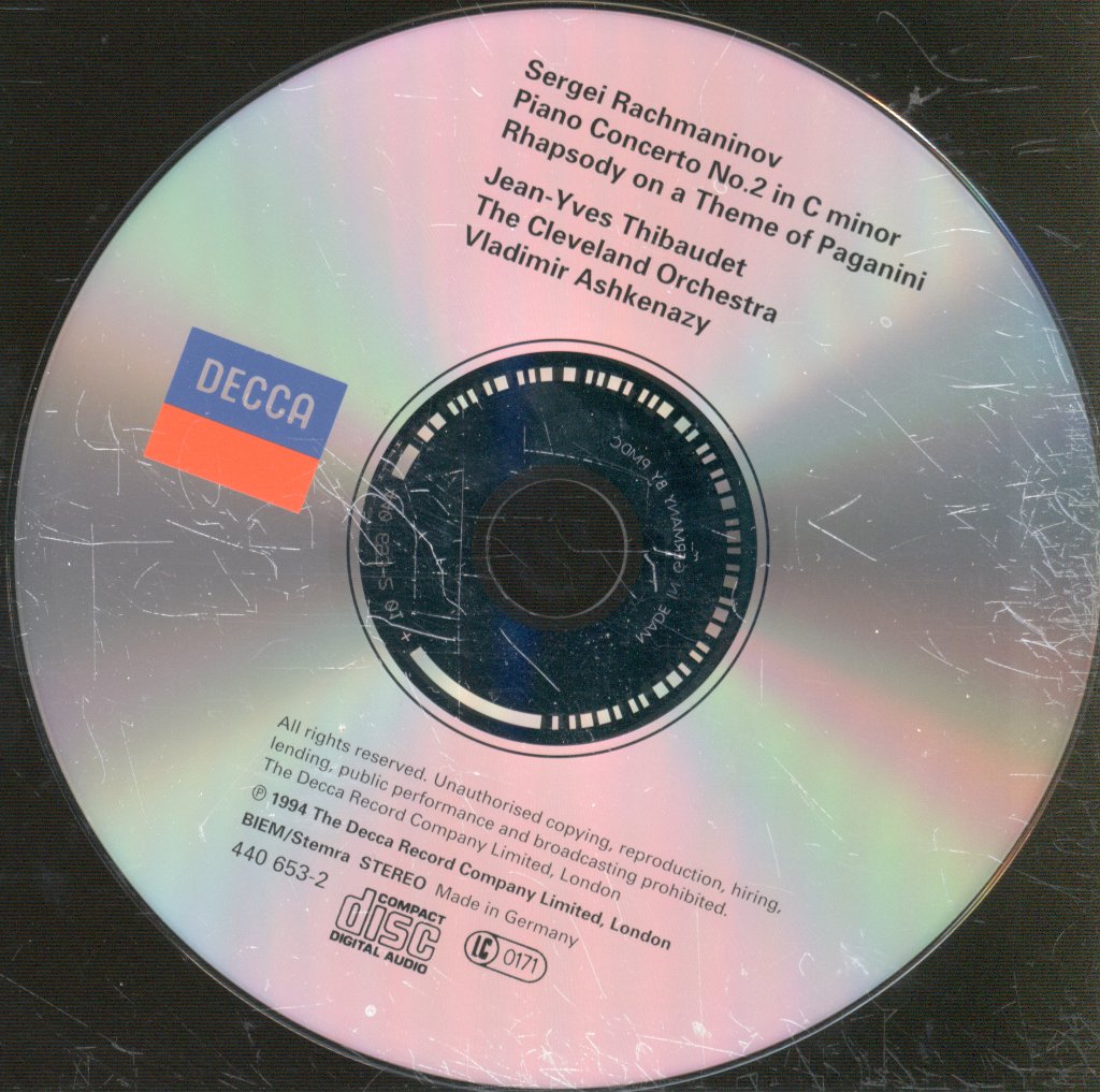 Jean-Yves Thibaudet, The Cleveland Orchestra, Vladimir Ashkenaz - Rachmaninov - Piano Concerto No. 2 / Paganini Rhapsody - Cd