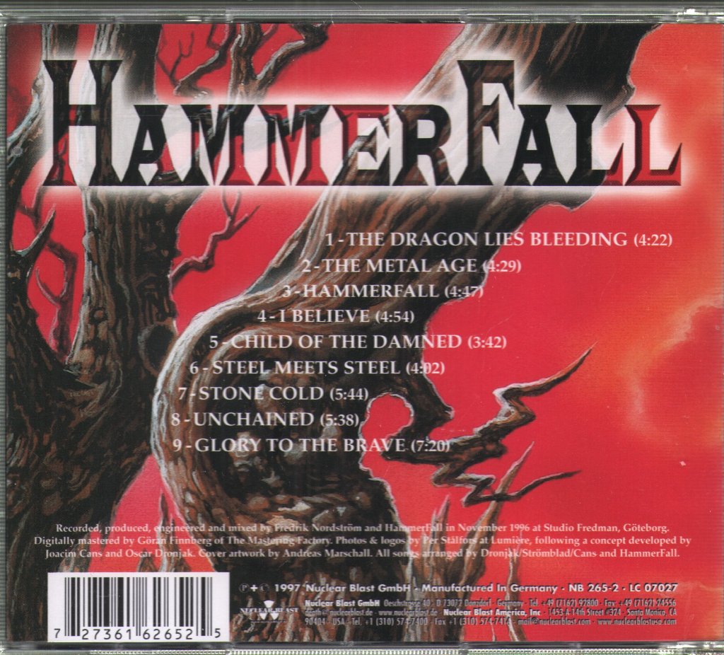 Hammerfall - Glory To The Brave - Double Cd