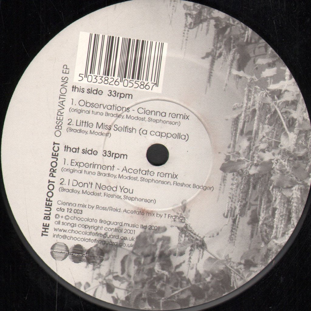 Bluefoot Project - Observations Ep - 12 Inch