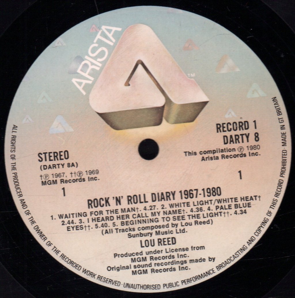 Lou Reed - Rock And Roll Diary 1967-1980 - Double Lp