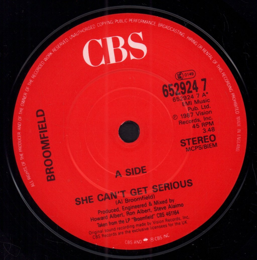 Broomfield - She Can't Get Serious - 7 Inch