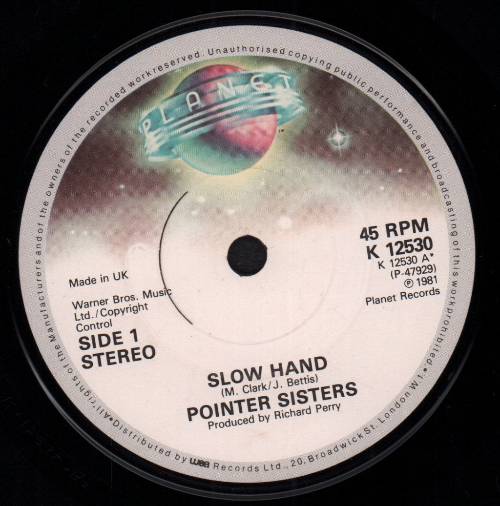 Pointer Sisters - Slow Hand - 7 Inch