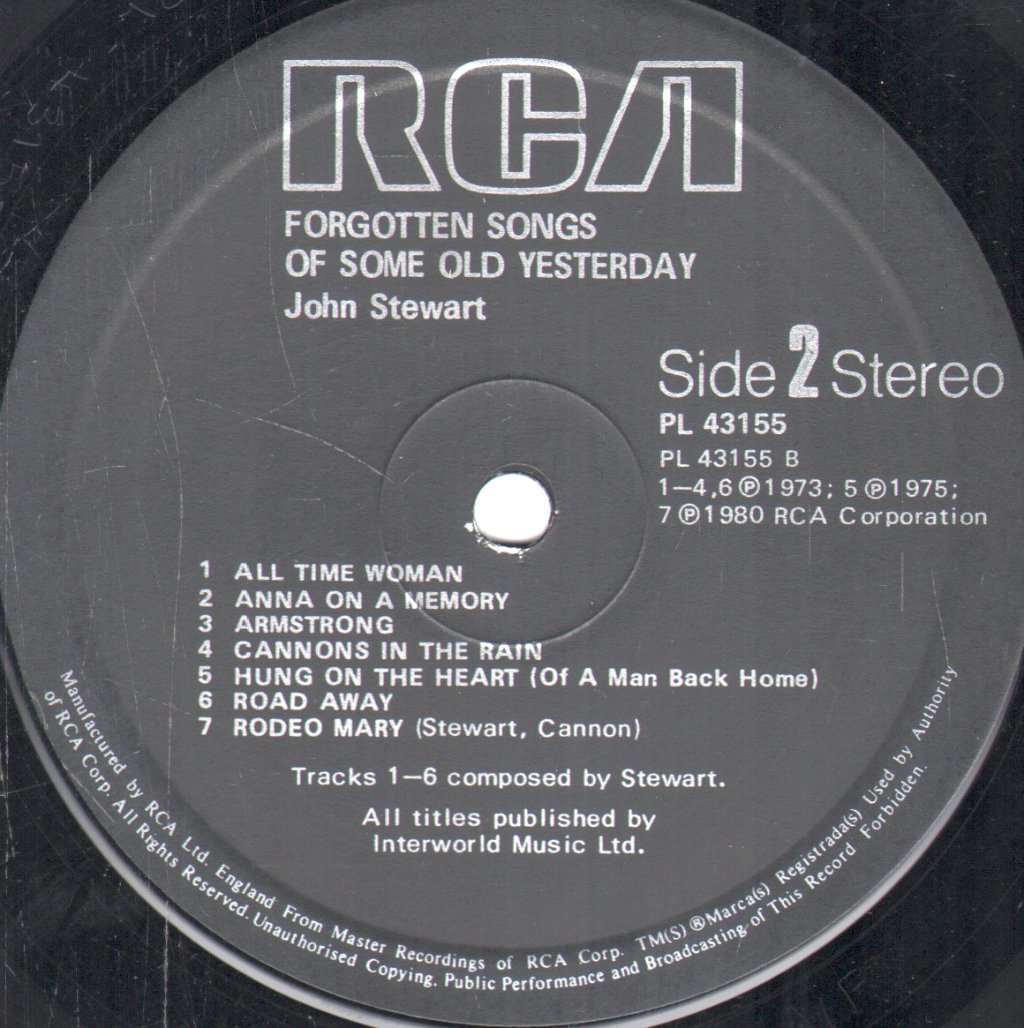 John Stewart - Forgotten Songs Of Some Old Yesterday - Lp