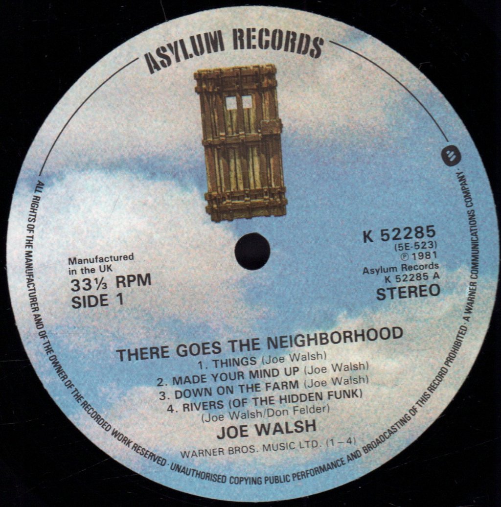 Joe Walsh - There Goes The Neighborhood - Lp