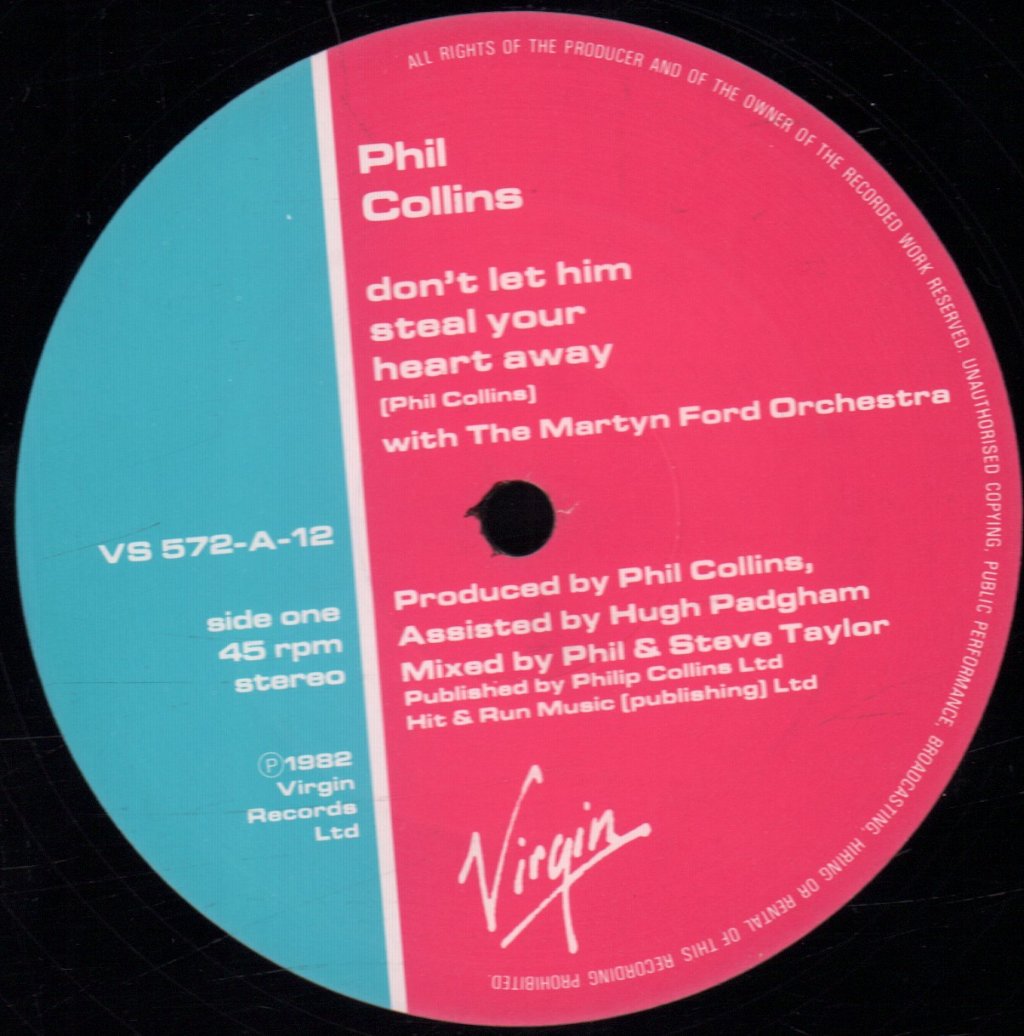 Phil Collins - Don't Let Him Steal Your Heart Away - 12 Inch
