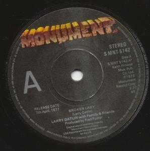 Larry Gatlin - Broken Lady - 7 Inch