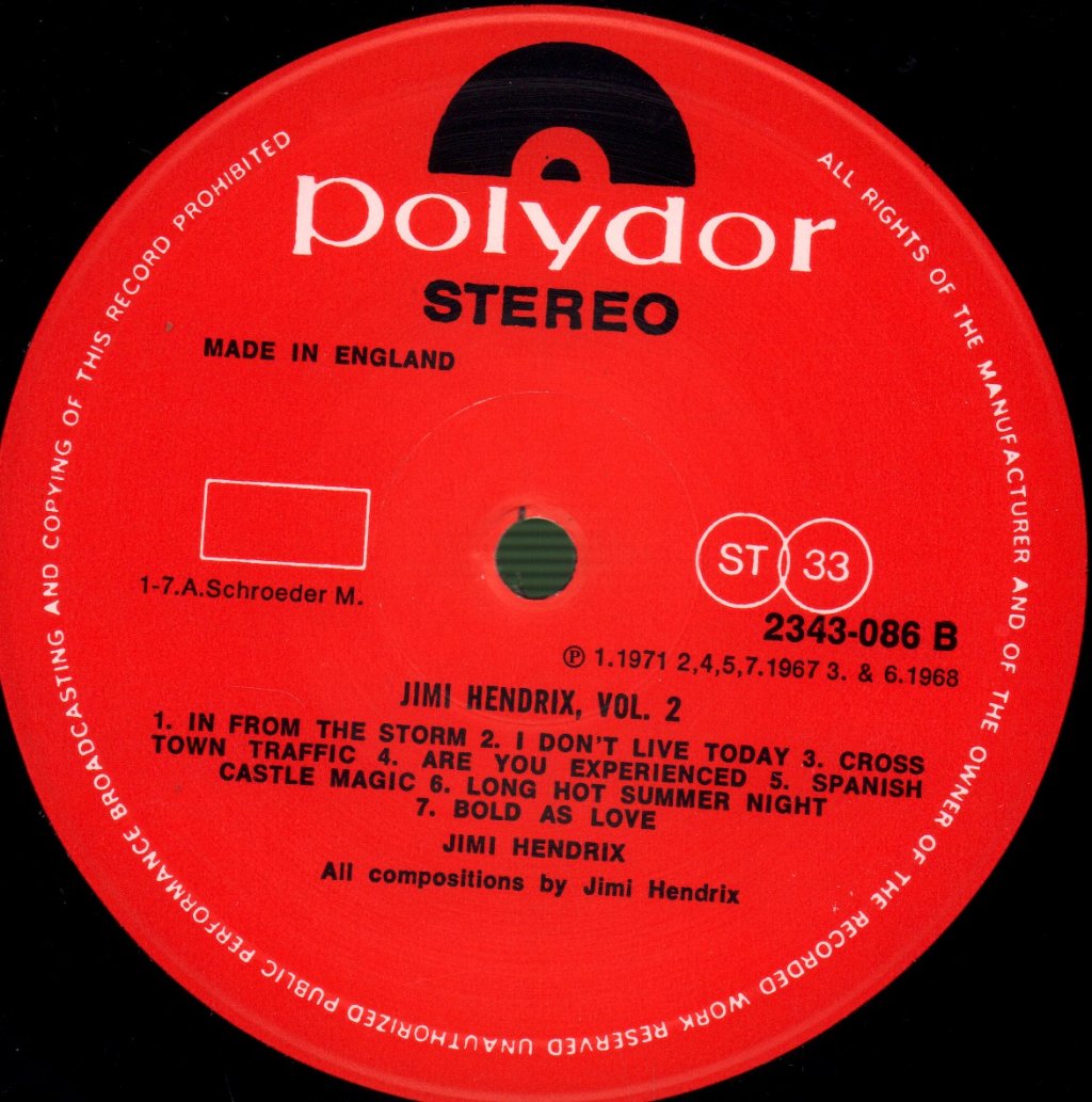 Jimi Hendrix - Vol 2 - Lp
