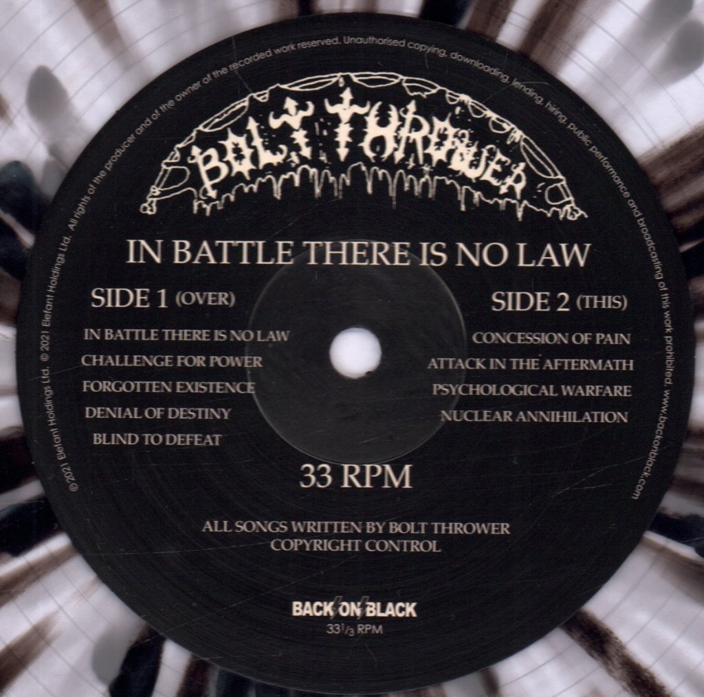 Bolt Thrower - In Battle There Is No Law! - Lp