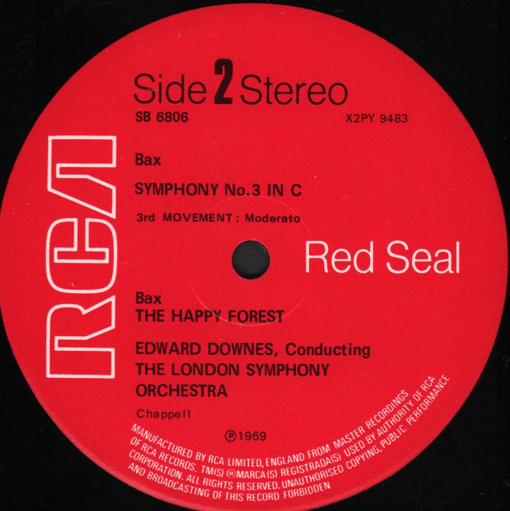 Edward Downes / London Symphony Orchestra - Bax - Symphony No. 3 & 'The Happy Forest' - Lp