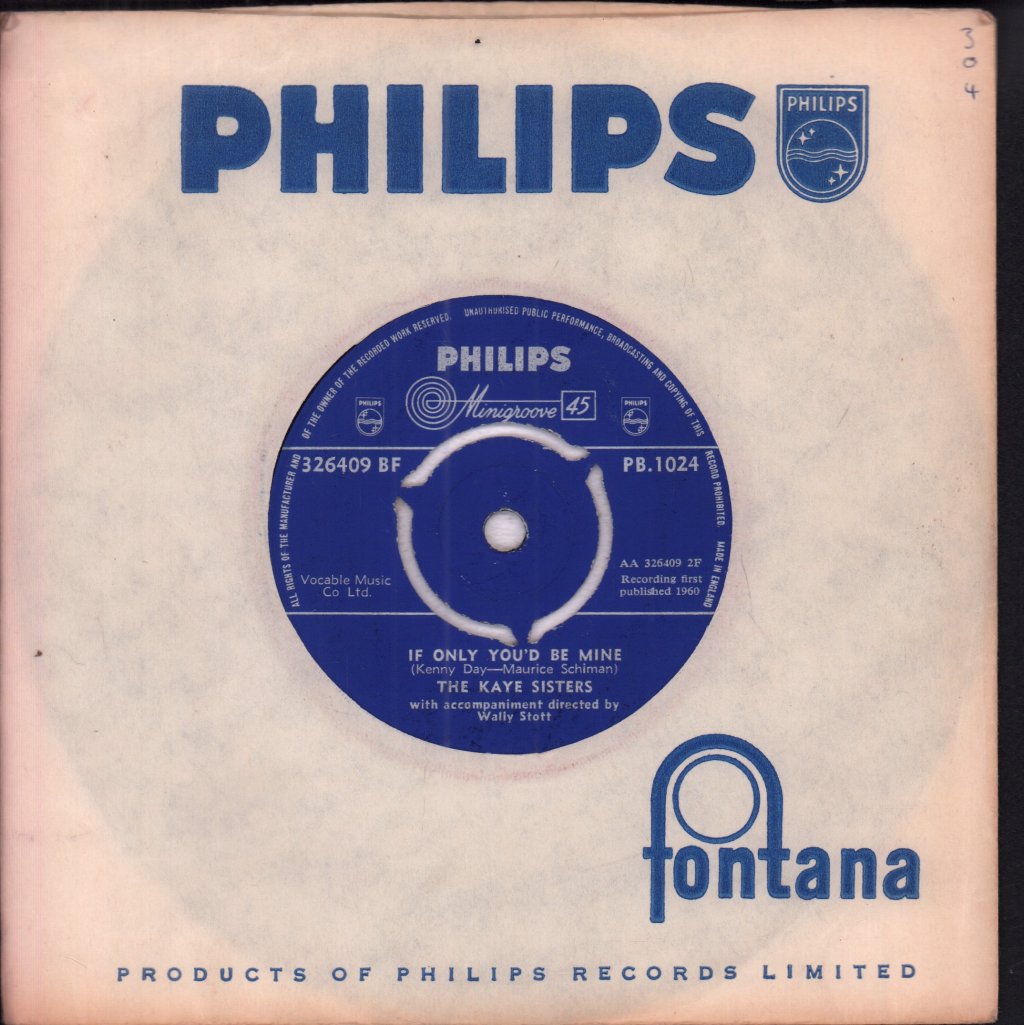 Kaye Sisters - Paper Roses - 7 Inch