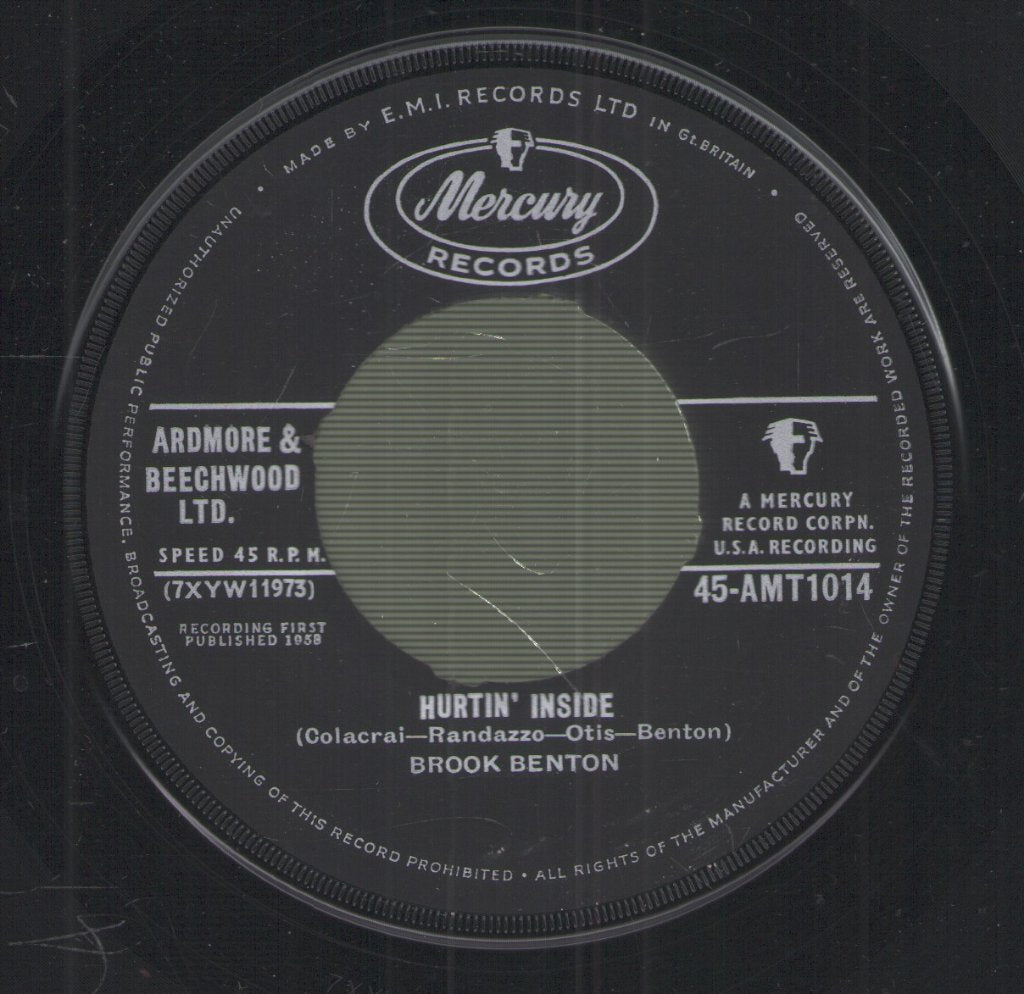 Brook Benton - It's Just A Matter Of Time / Hurtin' Inside - 7 Inch