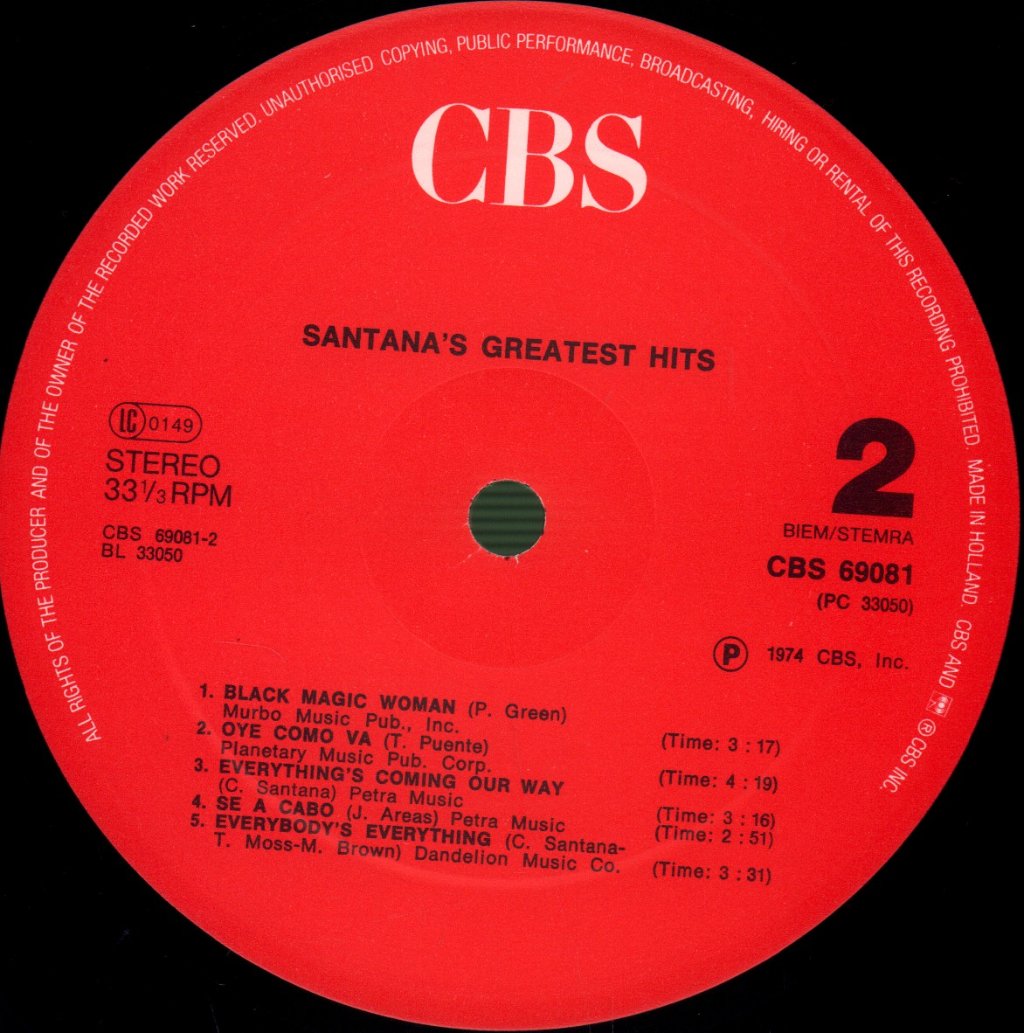 Santana - Greatest Hits - Lp