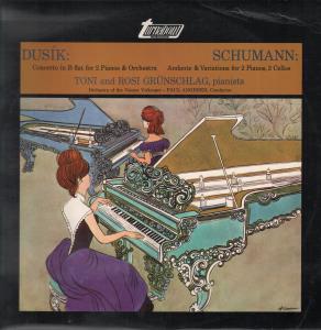 Toni And Rosi Grunschlag - Dusik - Concerto In B Flat For 2 Pianos & Orchestra - Lp