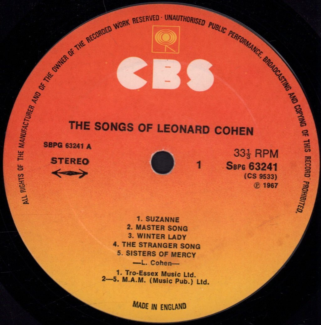 Leonard Cohen - Songs Of - Lp