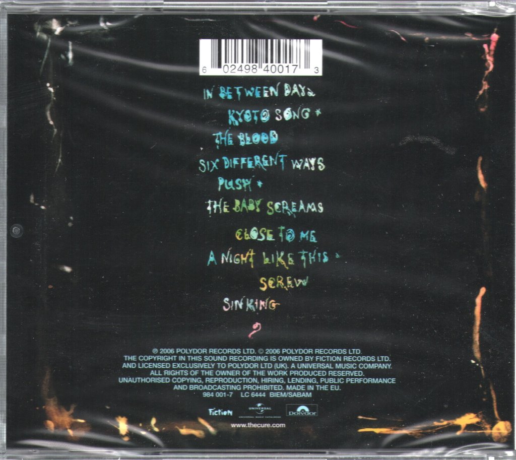 Cure - Head On The Door - Cd