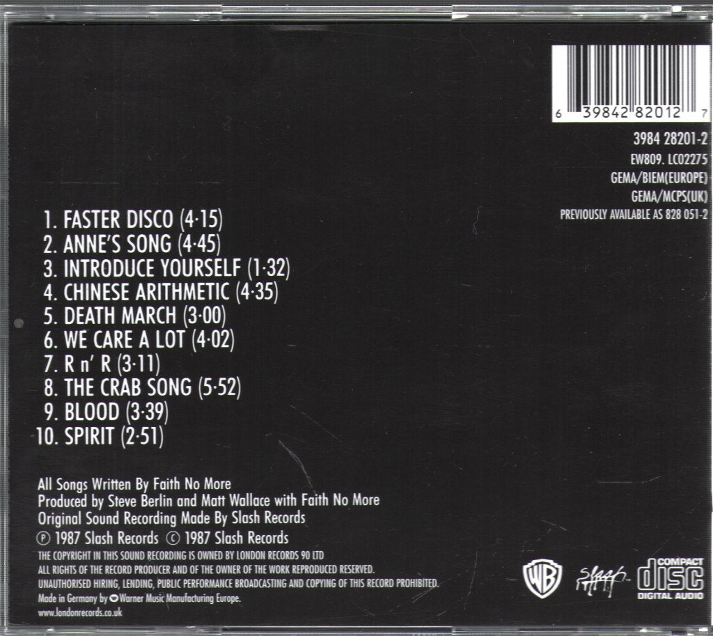 Faith No More - Introduce Yourself - Cd
