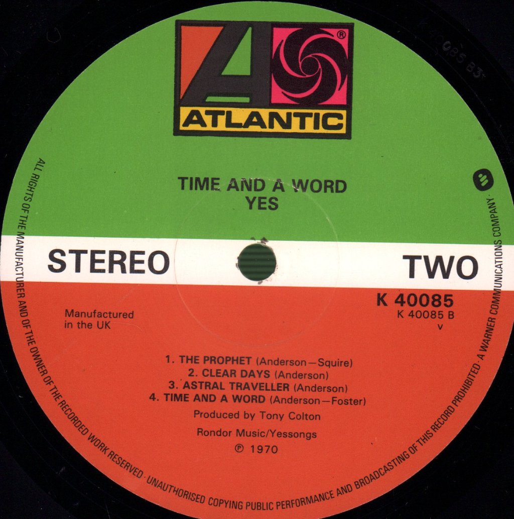 Yes - Time And A Word - Lp