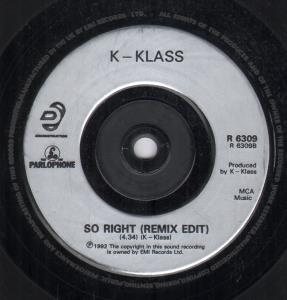 K-Klass - So Right - 7 Inch