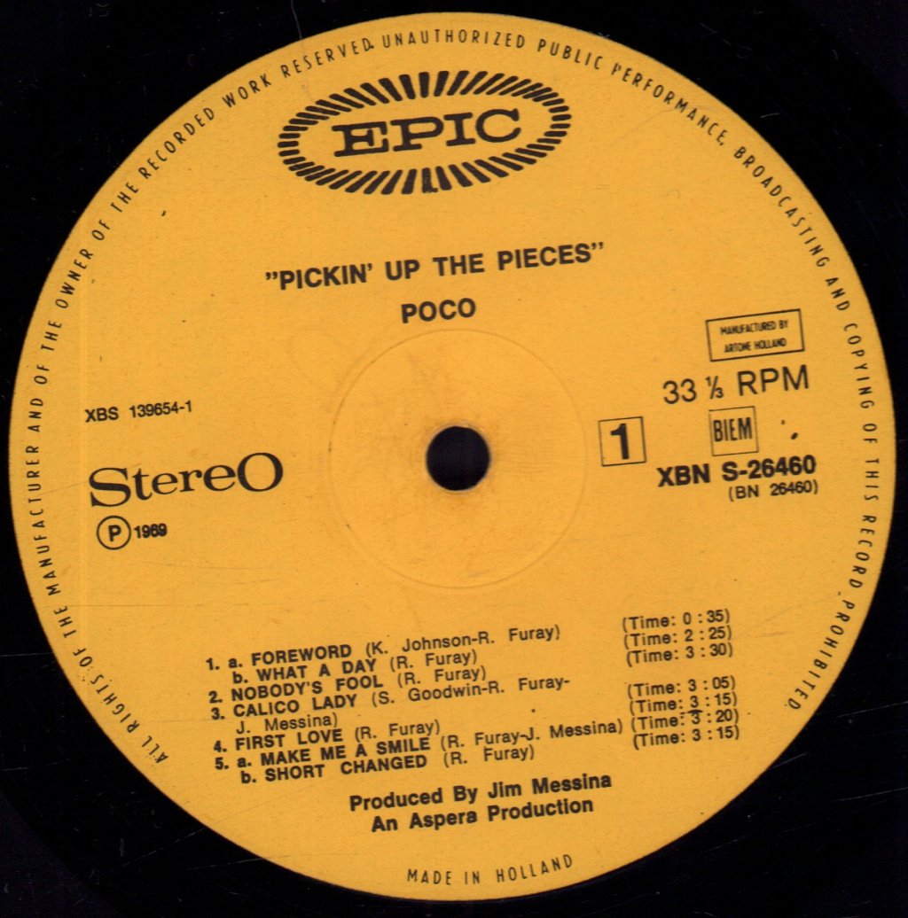 Poco - Pickin' Up The Pieces - Lp