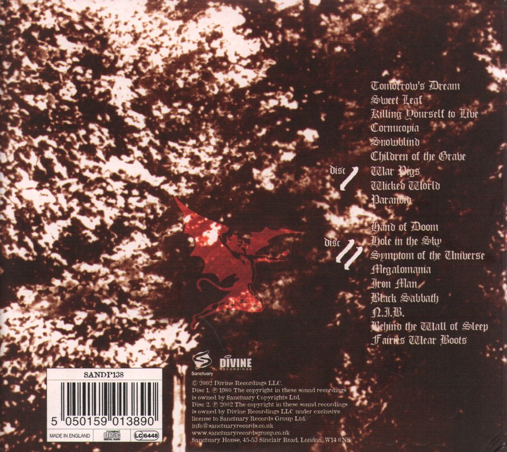 Black Sabbath - Past Lives - Double Cd