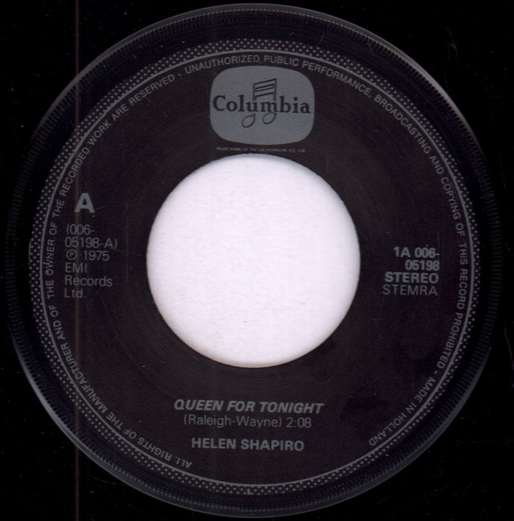 Helen Shapiro - Queen For Tonight - 7 Inch