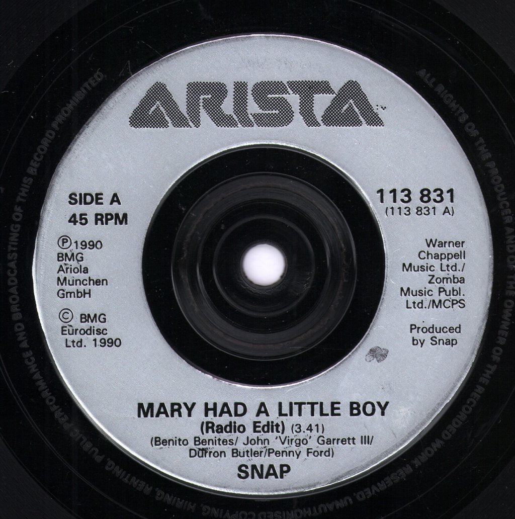 Snap - Mary Had A Little Boy - 7 Inch