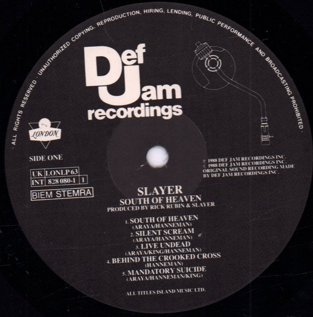 Slayer - South Of Heaven - Lp