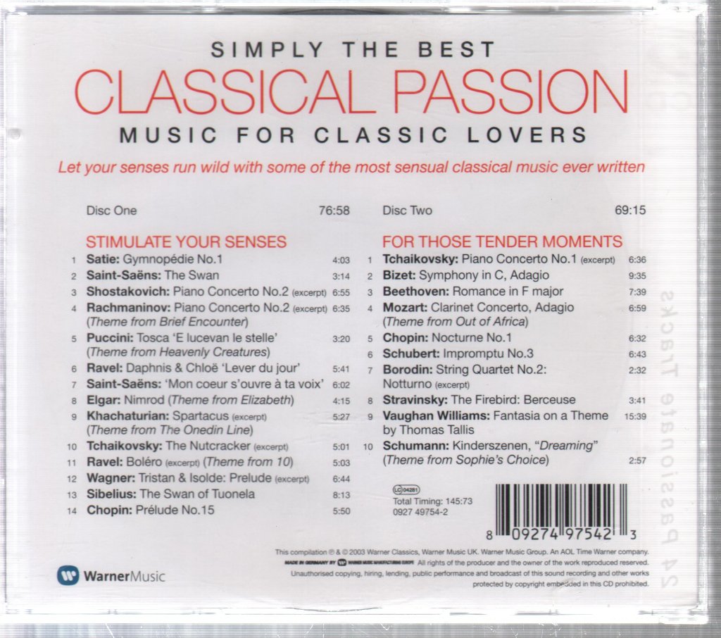 Various Artists - Simply The Best Classical Passion - Double Cd