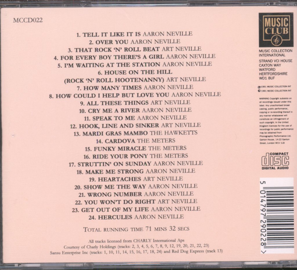 Neville Brothers - Tell It Like It Is - Cd