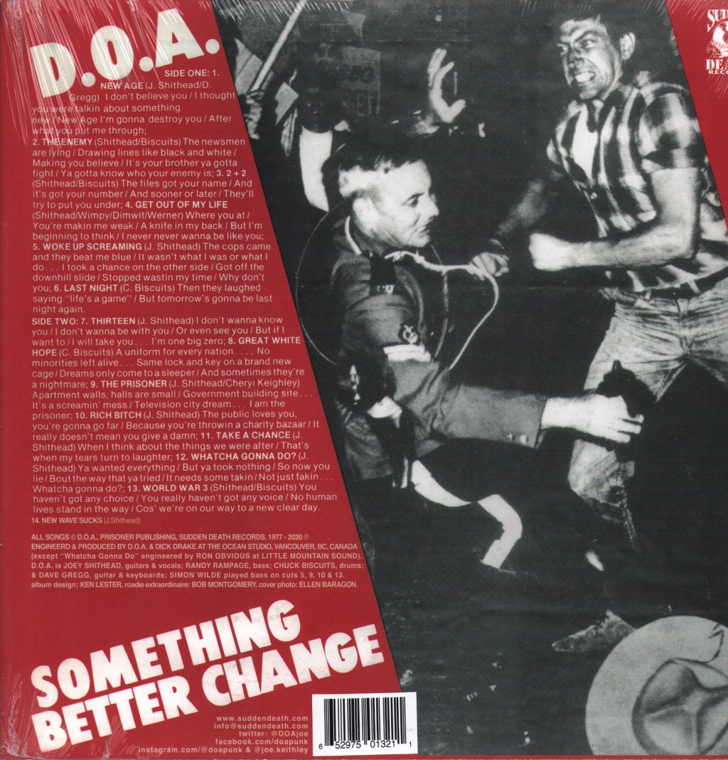 D.O.A. - Something Better Change - Lp