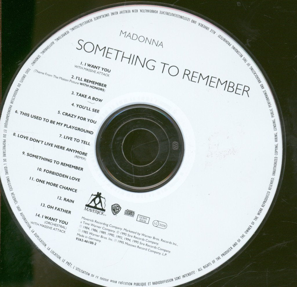 Madonna - Something To Remember - Cd