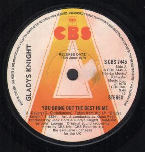 Gladys Knight - You Bring Out The Best In Me - 7 Inch