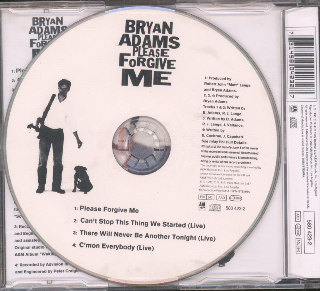Bryan Adams - Please Forgive Me - Cd