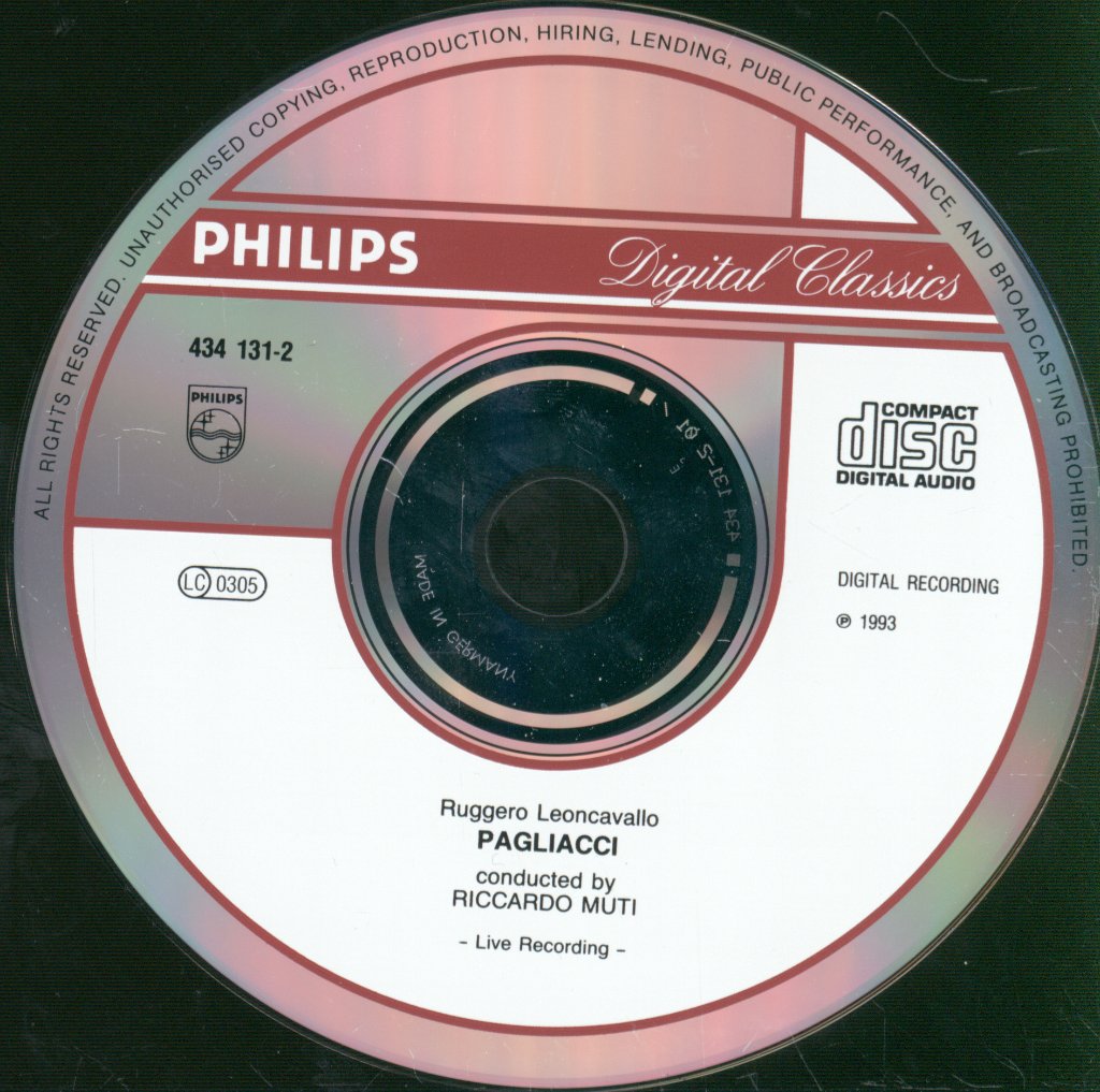 Riccardo Muti - Philadelphia Orchestra - Luciano Pavarotti - Leoncavallo - Pagliacci - Cd