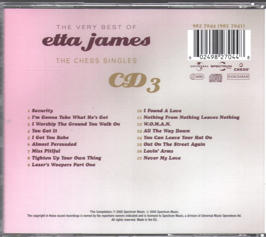 Etta James - Very Best Of Etta James - The Chess Singles - Cd Set