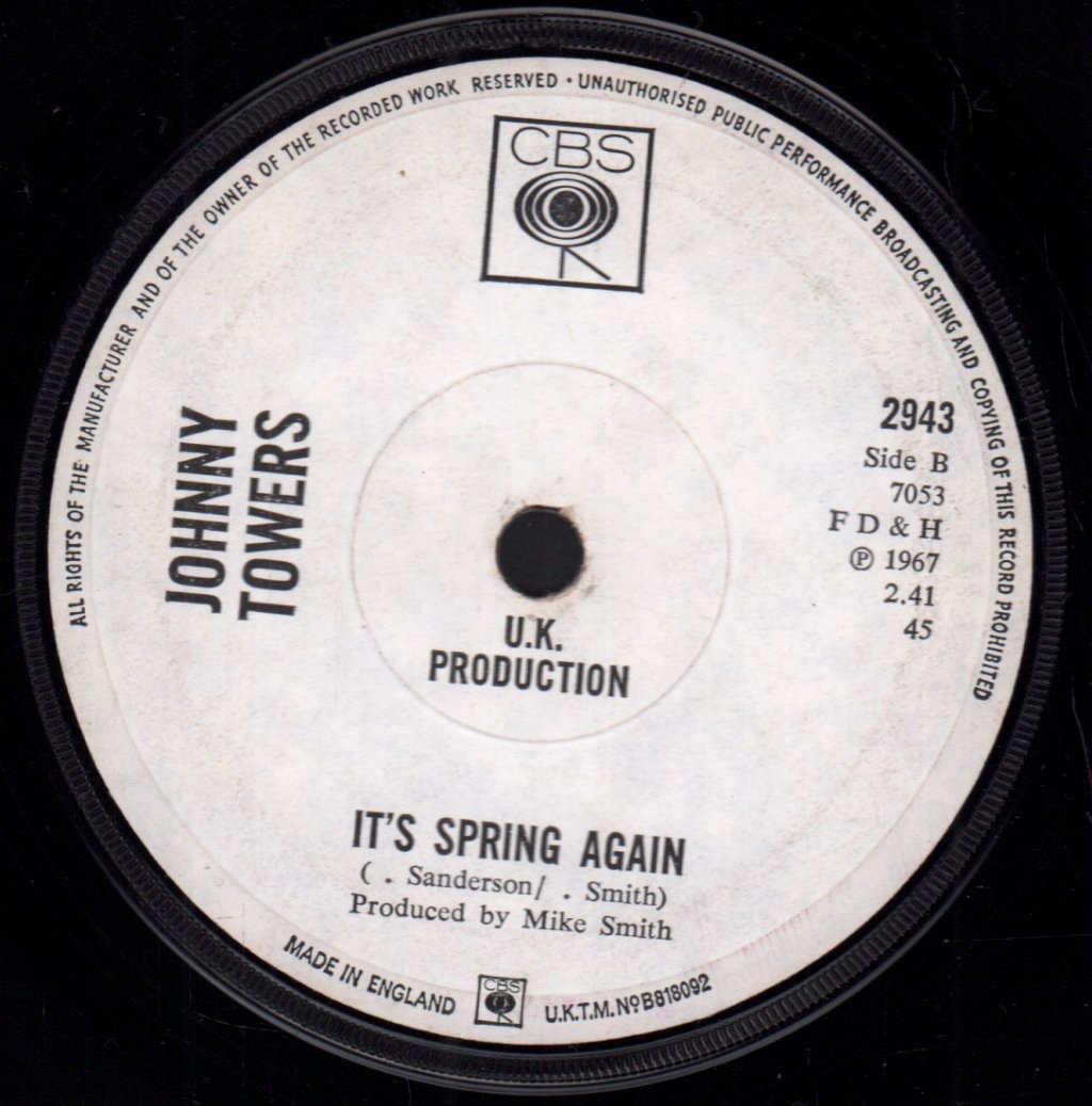 Johnny Towers - Season's Song - 7 Inch