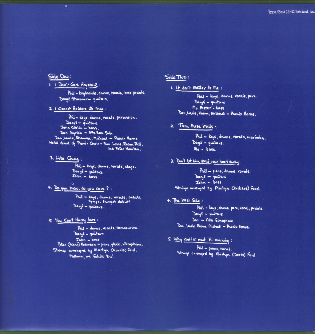 Phil Collins - Hello I Must Be Going - Lp