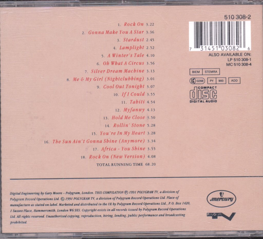 David Essex - His Greatest Hits - Cd