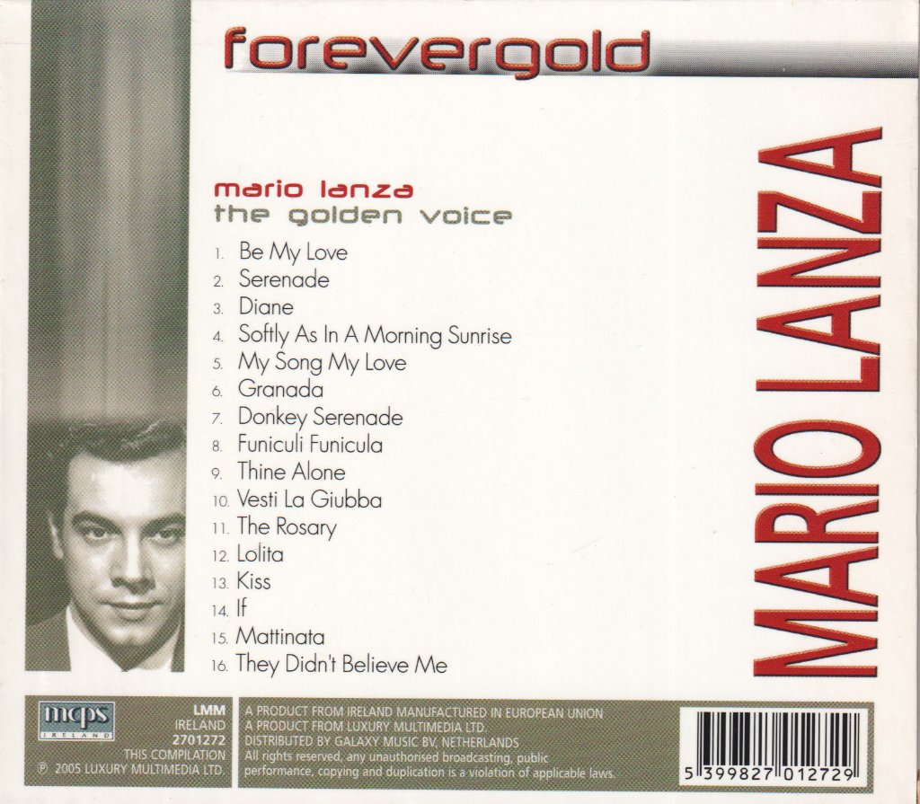 Mario Lanza - golden voice - Cd