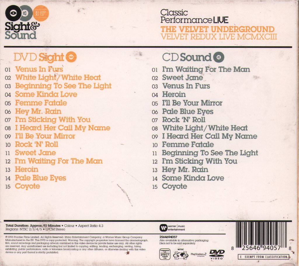 Velvet Underground - Velvet Redux Live MCMXCIII - Cd/Dvd