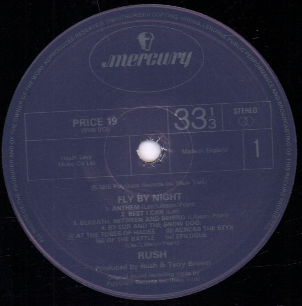Rush - Fly By Night - Lp