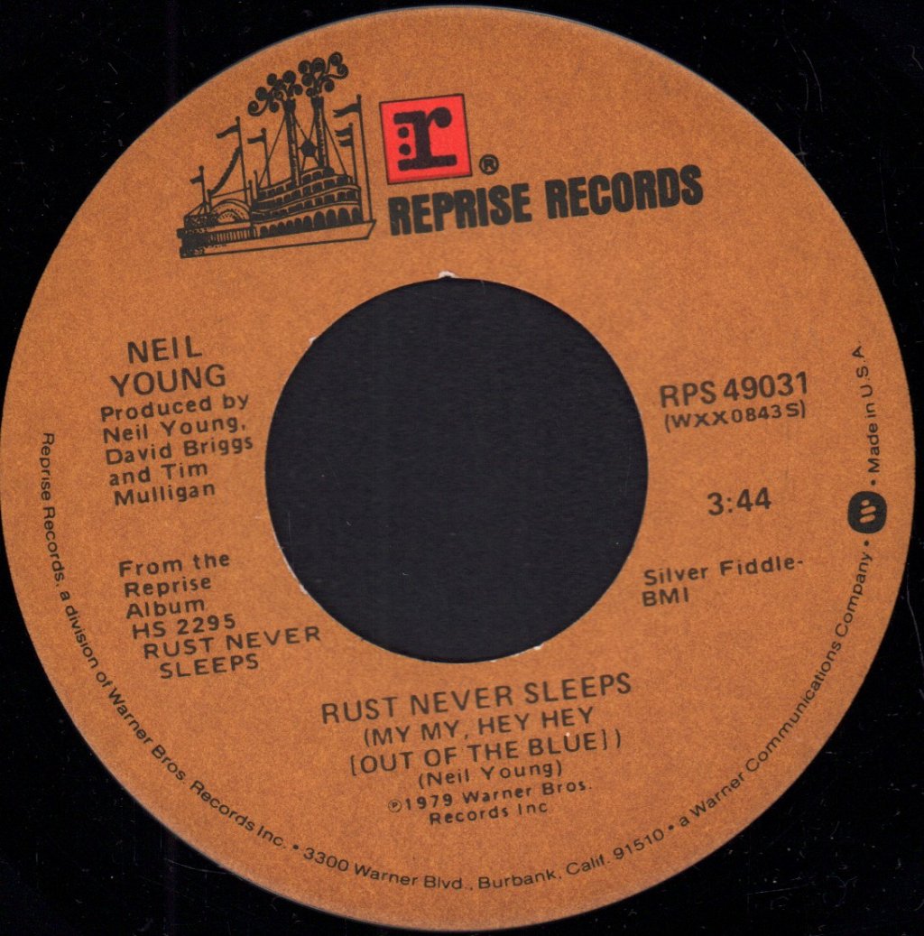 Neil Young - Hey Hey, My My (Into The Black) - 7 Inch