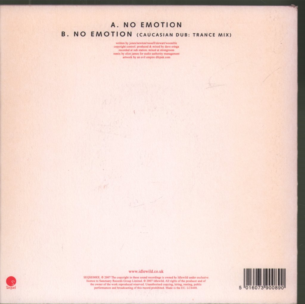 Idlewild - No Emotion - 7 Inch