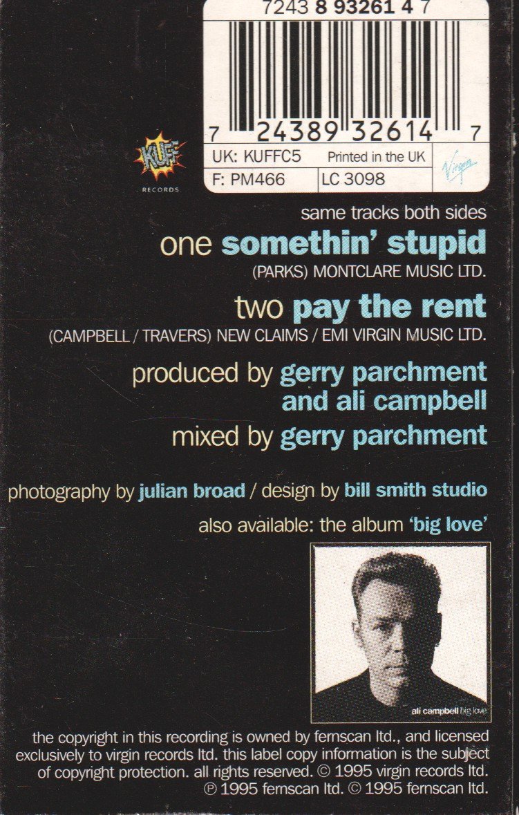 Ali And Kibibi Campbell - Somethin' Stupid - Cassette