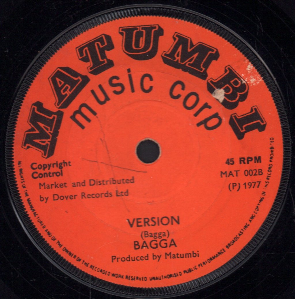Bagga Matumbi - Daughter Of Zion - 7 Inch