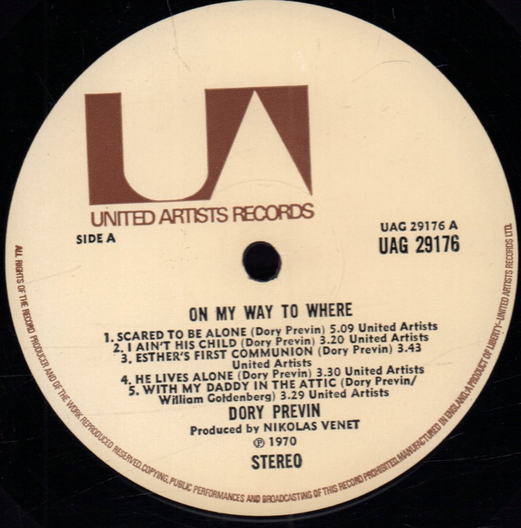 Dory Previn - On My Way To Where - Lp