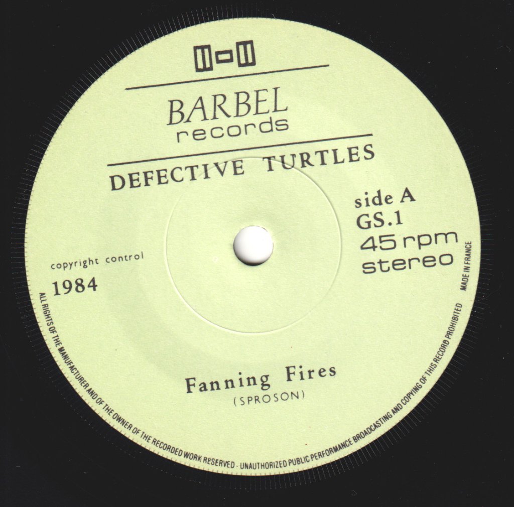 Defective Turtles - Fanning Fires - 7 Inch