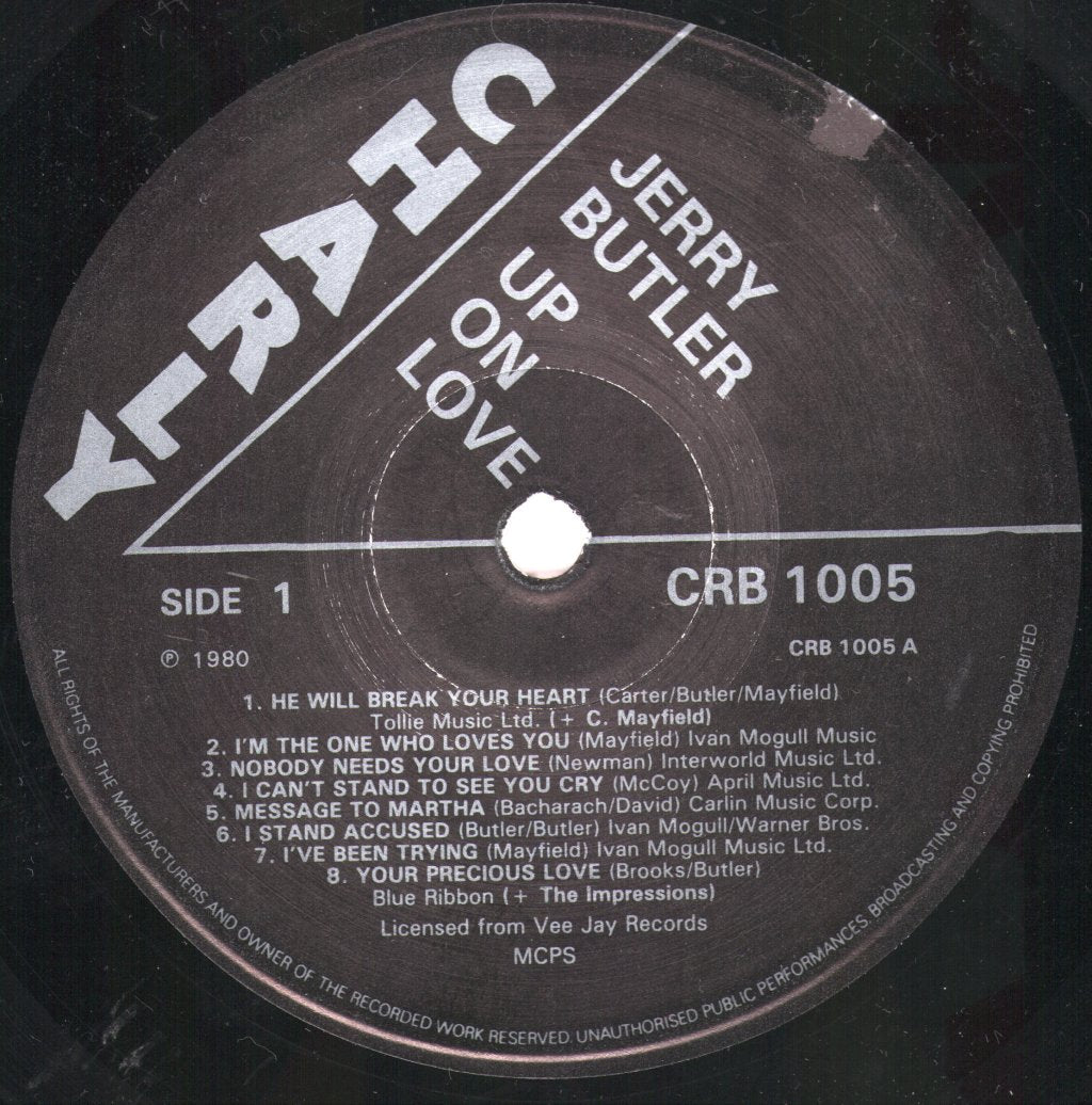 Jerry Butler (Soul Singer) - Up On Love - Lp