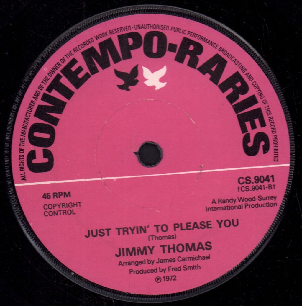 Jimmy Thomas - Where There's A Will - 7 Inch